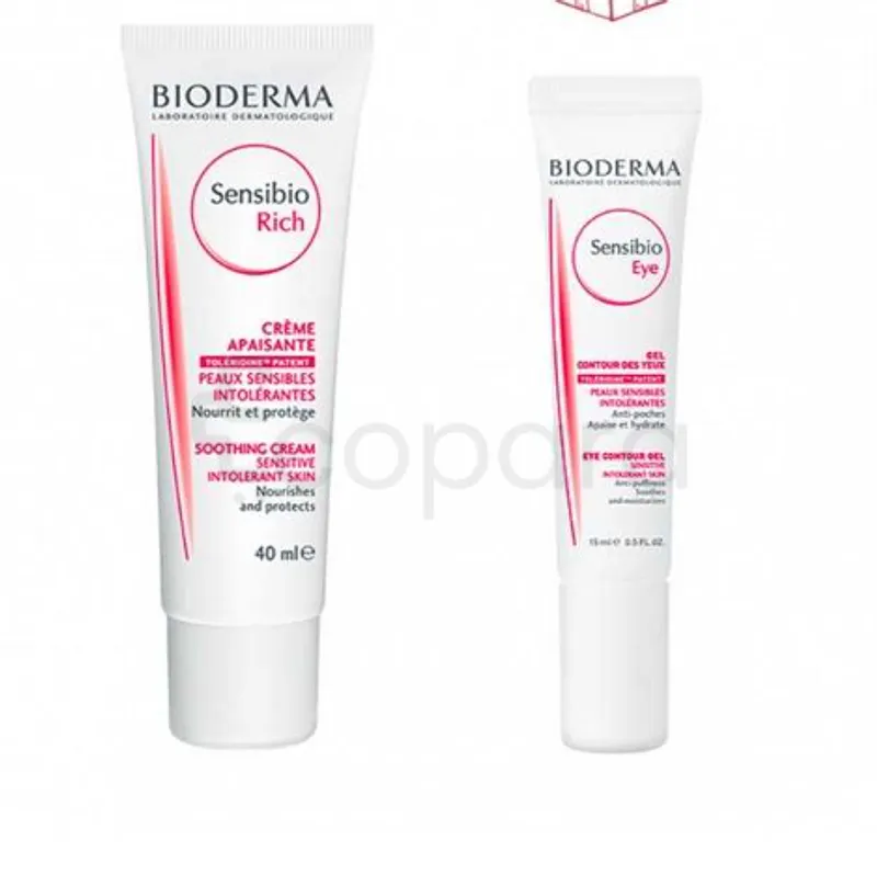 BIODERMA COFFRET SENSIBIO RICH 40ML + SENSIBIO CONTOUR YEUX OFFERT