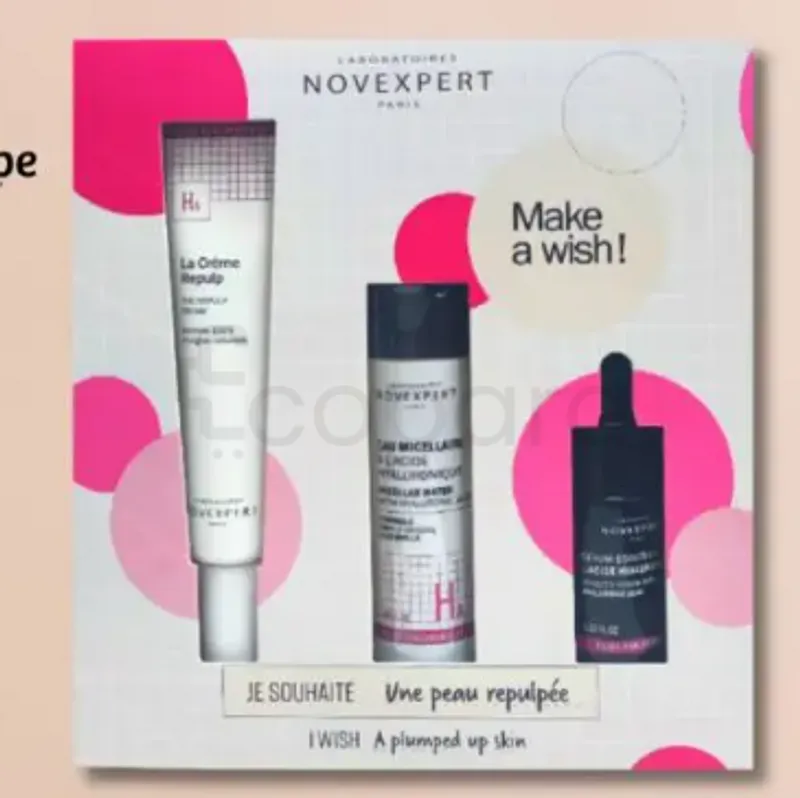 NOVEXPERT PACK PEAU REPULPEE CREME REPULPE 40ML + EAU MICELLAIRE ACIDE HYALURONIQUE 50ML + SERUM BOOSTER ACIDE HYALURONIQUE 10ML