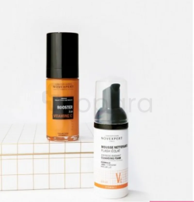 NOVEXPERT COFFRET METAL DUO BOOSTER VITAMINE C 30ML + MOUSSE NETTOYANTE 40ML