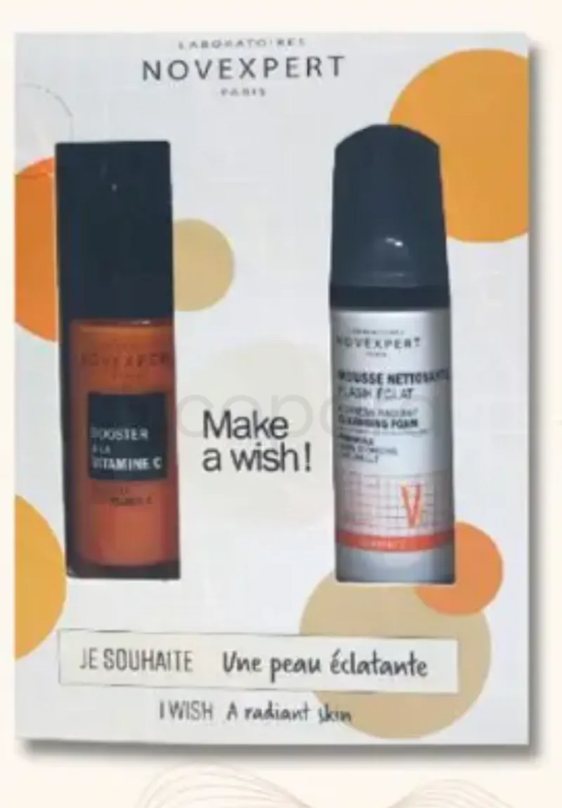 NOVEXPERT COFFRET DUO BOOSTER ECLAT SERUM BOOSTER A LA VITAMINE C + MOUSSE FLASH ECLAT 40ML