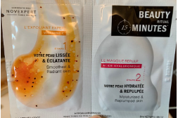 NOVEXPERT BEAUTY MINUTES EXFOLIANT VITAMINE C + MASQUE REPULPANT SACHET
