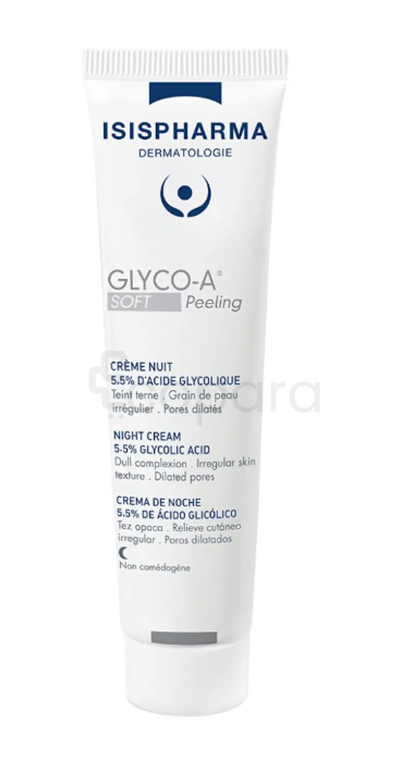 ISISPHARMA GLYCO A SOFT PEELING CREME NUIT 5.5% GLYCOLIC ACID 30ML