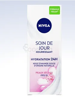 NIVEA SOIN DE JOUR HYDRATATION 24H PEAUX SECHES SPF15 50ML
