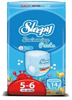 SLEEPY NATURAL SWIMMING ECO TRAINING PANTS JUNIOR XL TAILLE 5-6 BOITE DE 14