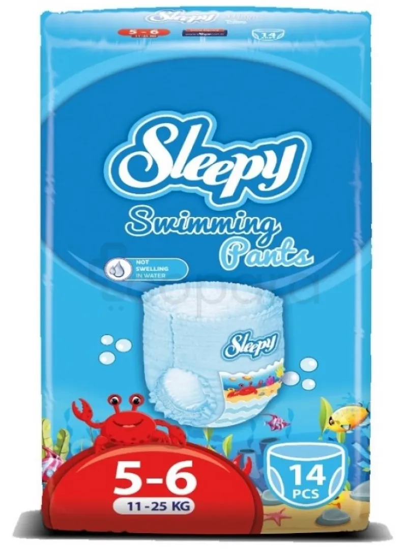 SLEEPY NATURAL SWIMMING ECO TRAINING PANTS JUNIOR XL TAILLE 5-6 BOITE DE 14