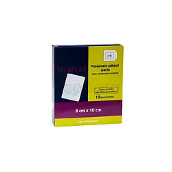 SYLAPLAIE 10*8CM PANSEMENT /UNITE