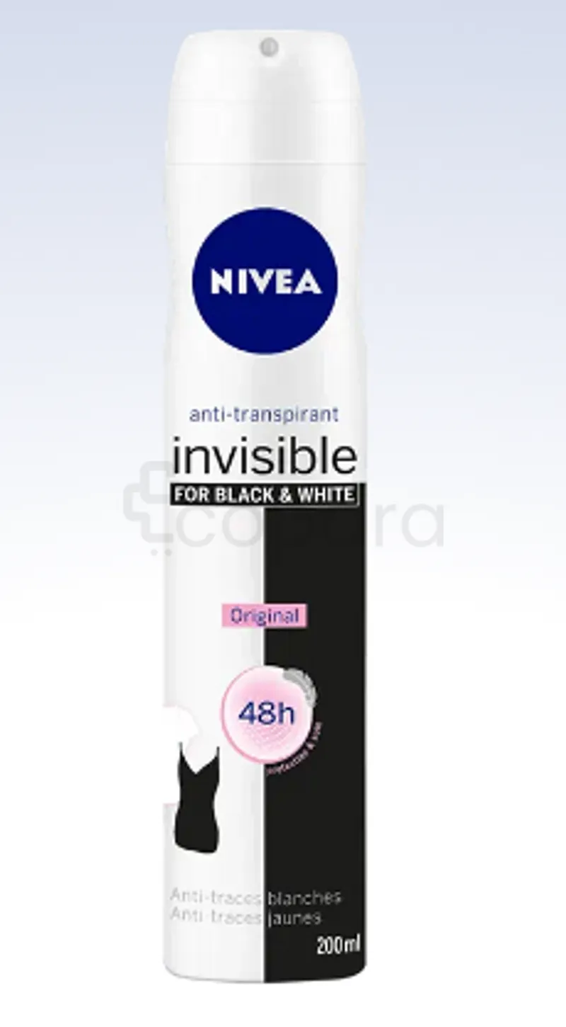 NIVEA ANTI-TRANSPIRANT INVISIBLE FOR BLACK WHITE FRESH 48H 200ML