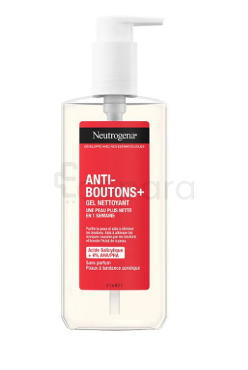 NEUTROGENA ANTI-BOUTONS GEL NETTOYANT ACIDE SALICYLIQUE+4% AHA/PHA 200ML