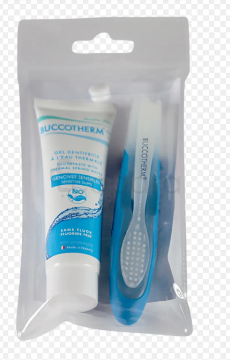 BUCCOTHERM KIT VOYAGE ECOCEPT 25ML DENTIFRICE + BROSSE A DENTS + TROUSSE TRANSPARENTE OFFERTE