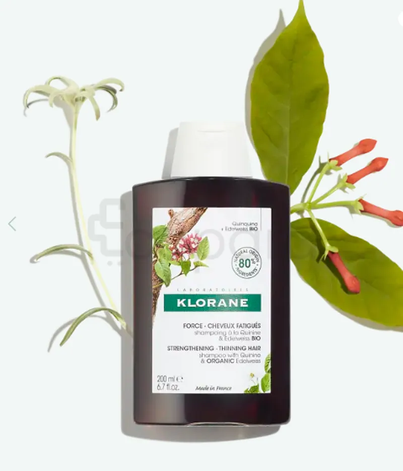 KLORANE SHAMPOOING A LA QUININE Y EDELWEISS BIO 200ML