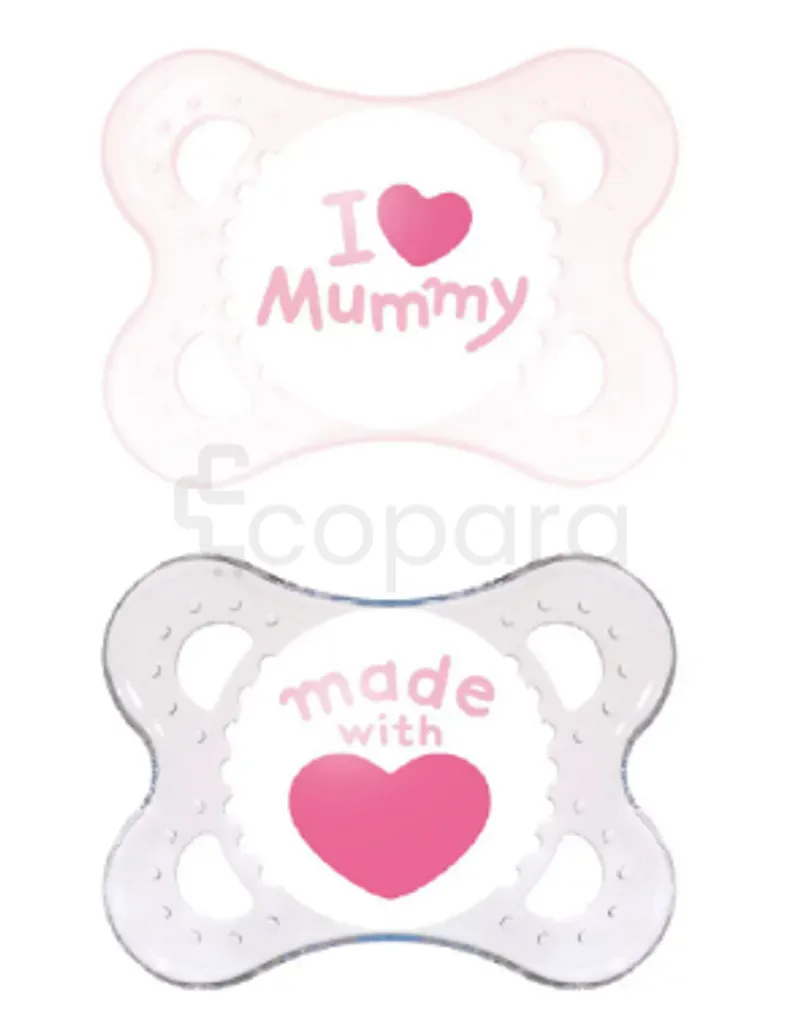 MAM SUCETTES ORIGINAL LOVE & AFFECTION 0-6MOIS BOITE DE 2 GIRL REFERENCE SH20003
