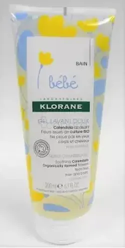 KLORANE BEBE GEL DOUCEUR MOUSSANT CORPS ET CHEVEUX 200ML