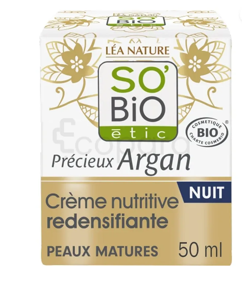 SO'BIO PRECIEUX ARGAN CREME NUTRITIVE NUIT 50ML