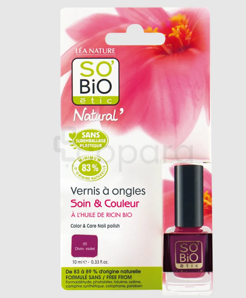 SO'BIO ETIC VERNIS A ONGLES NUMERO 05 DIVIN VIOLET 10ML