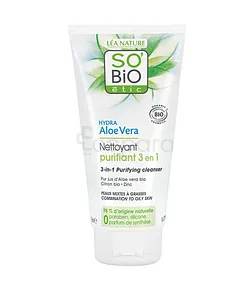 SO'BIO NETTOYANT HYDRA ALOE VERA NETTOYANT PURIFIANT 3 EN 1 150ML