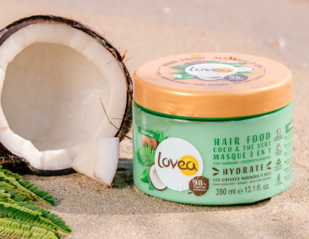 LOVEA HAIR FOOD COCO ET THE VERT MASQUE 3 EN 1 CHEVEUX SECS ET ABIMES 390ML