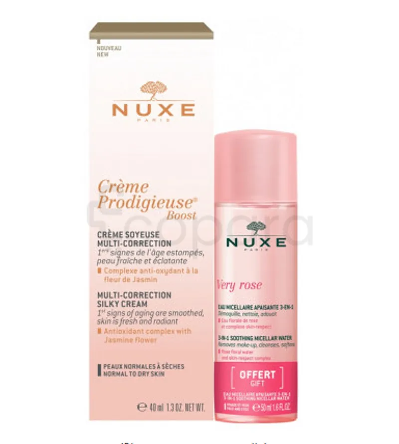 NUXE CREME PORODIGIEUSE CREME SOYEUSE 40ML + EAU MICELLAIRE 50ML