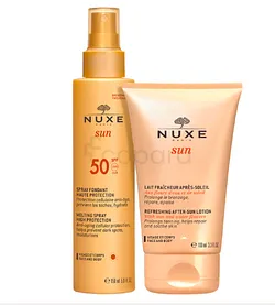 NUXE PACK SUN SPRAY FONDANT SPF50+ 150ML + LAIT FRAICHEUR APRES-SOLEIL 50ML OFFERT