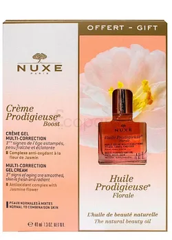 NUXE PACK CREME PRODIGIEUSE BOOST PEAUX NORMALES A MIXTES  40ML + HUILE PRODIGIEUSE FLORALE 10ML OFFERTE