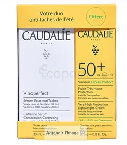 CAUDALIE COFFRET VINOPERFECT SERUM 30ML + SUNCARE SET 20ML