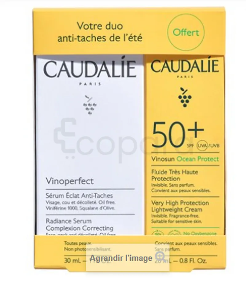 CAUDALIE COFFRET VINOPERFECT SERUM 30ML + SUNCARE SET 20ML