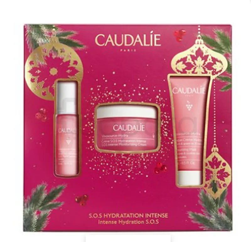 CAUDALIE PACK VINOSOURCE-HYDRA CREME S.O.S HYDRATATION INTENSE 50ML + VINOSOURCE-HYDRA SERUM S.O.S REHYDRATANT 10ML + VINOSOURCE-HYDRA MASQUE-CREME HYDRATANT 15ML