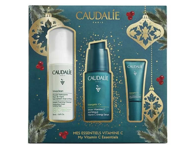 CAUDALIE PACK VINERGETIC C+ SERUM VITAMIN C ANTI-FATIGUE 30ML + VINOCLEAN MOUSSE NETTOYANTE FLEUR DE VINGE 50ML + VINERGETIC C+ SOIN DEFATIGANT REGARD 5ML