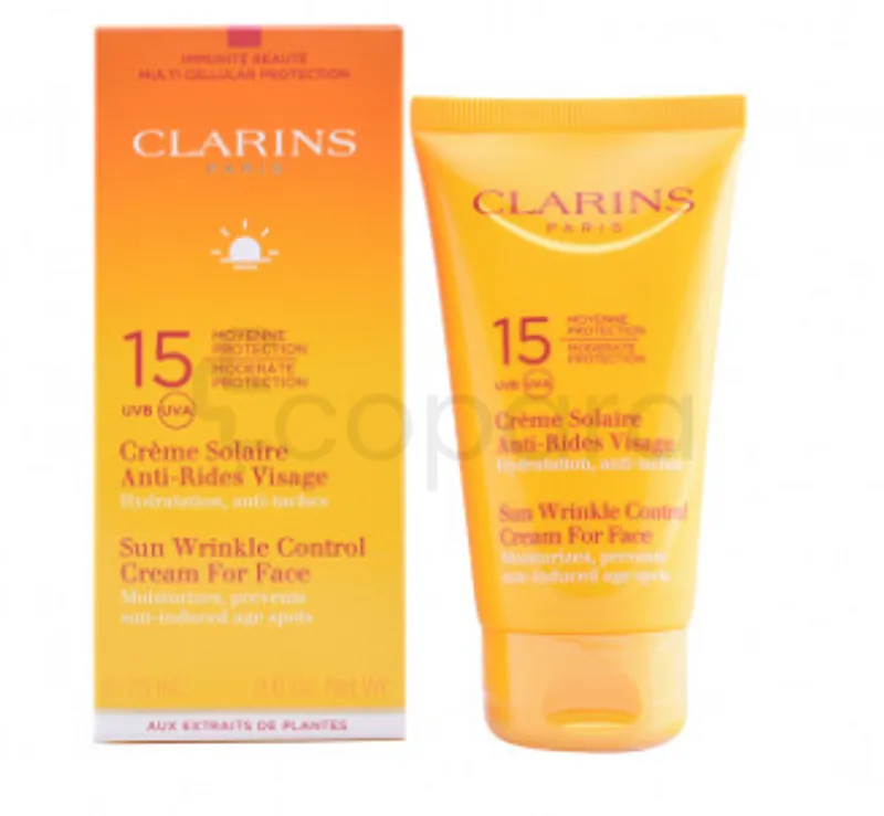 CLARINS CREME SOLAIRE ANTI-RIDES VISAGE SPF15 75ML