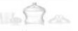 NUBY BIBERON COL LARGE BLANC EN PP AVEC TETINE ANTI-COLIQUE ET DOSEUR DE LAIT EN POUDRE +3MOIS 240ML REF 20-ID67028
