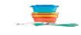NUBY LOT DE 4 BOLS AVEC PIC-NIQUE 2 CUILLERES THERMOSENSIBLES +3MOIS REFERENCE 20-NV0501004