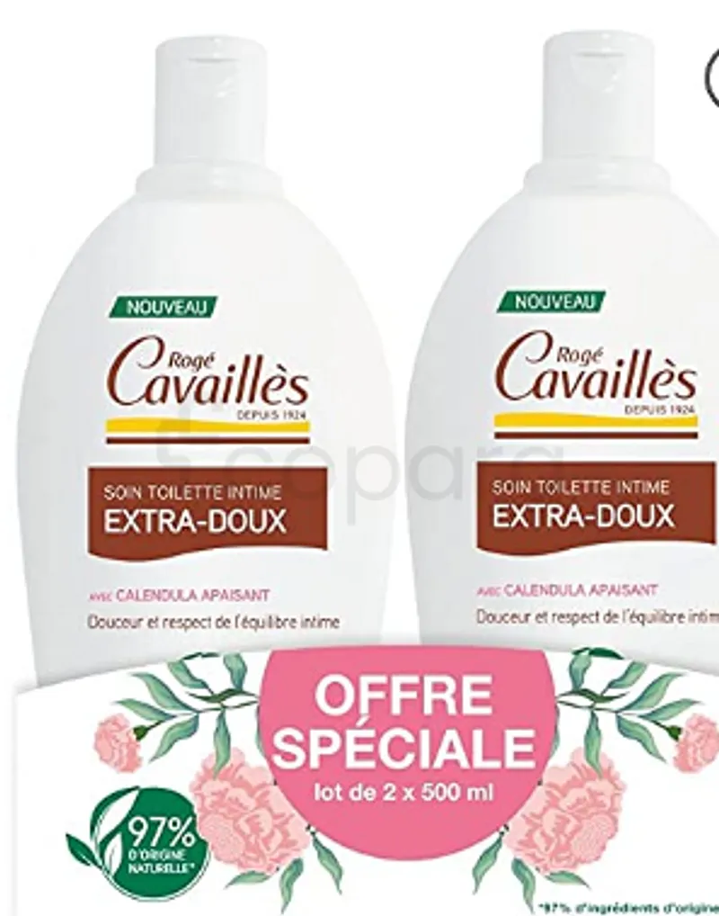 ROGE CAVAILLES PACK DUO SOIN TOILETTE INTIME EXTRA DOUX 500ML*2
