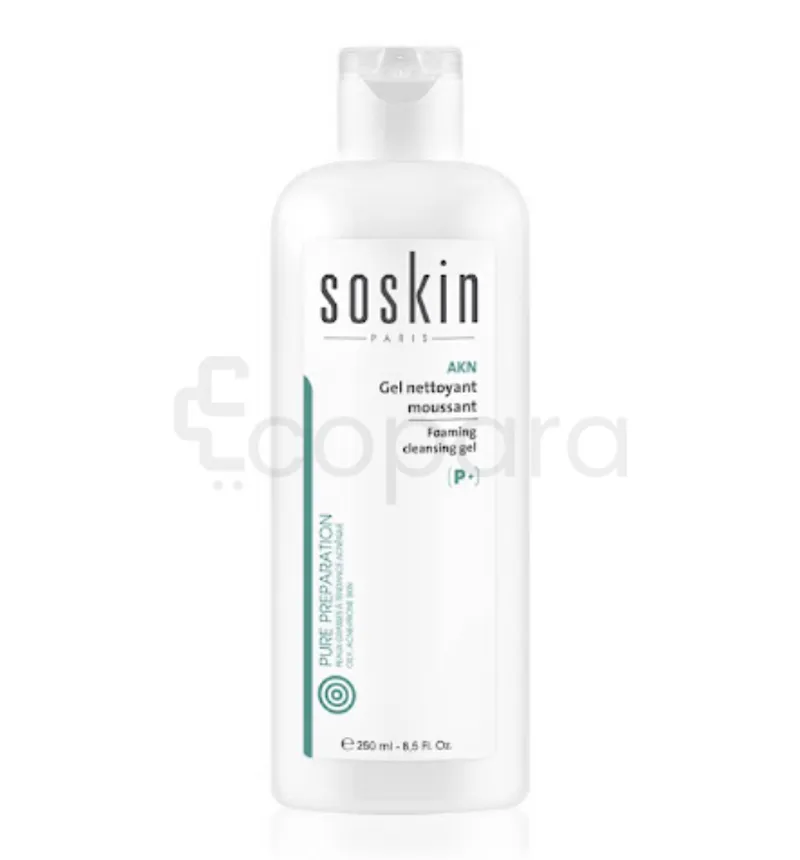 SOSKIN AKN GEL NETTOYANT MOUSSANT 250ML