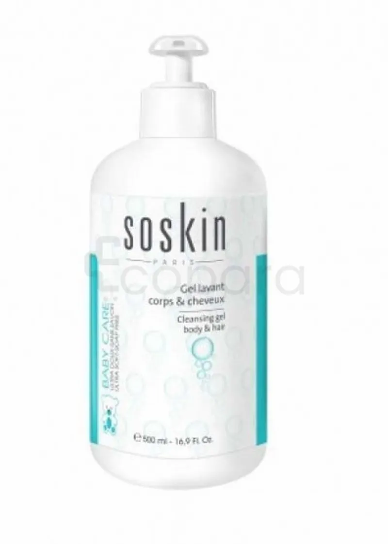 SOSKIN BABY GEL LAVANT CORPS ET CHEVEUX 500ML