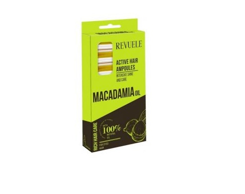 REVUELE ACTIVE HAIR AMPOULES INTENSIVE SHINE MACADAMIA OIL 8*5ML