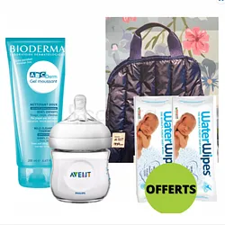 AVENT BIBERON 125ML + ABCDERM + WATERWIPS