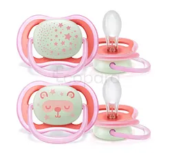 AVENT SUCETTE ULTRA AIR NIGHT GIRL 6-18MOIS REFERENCE SCF376/22