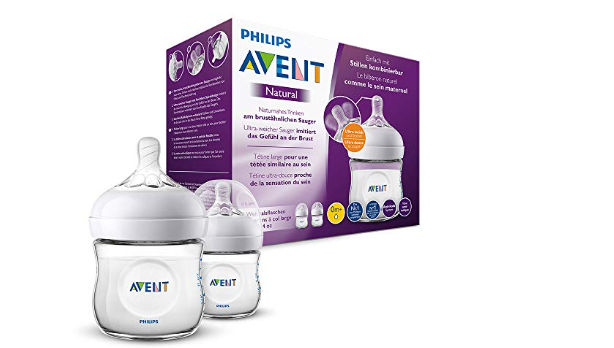 AVENT NATUREL 2 BIBERONS A COL LARGE 125ML REF SCF030/27