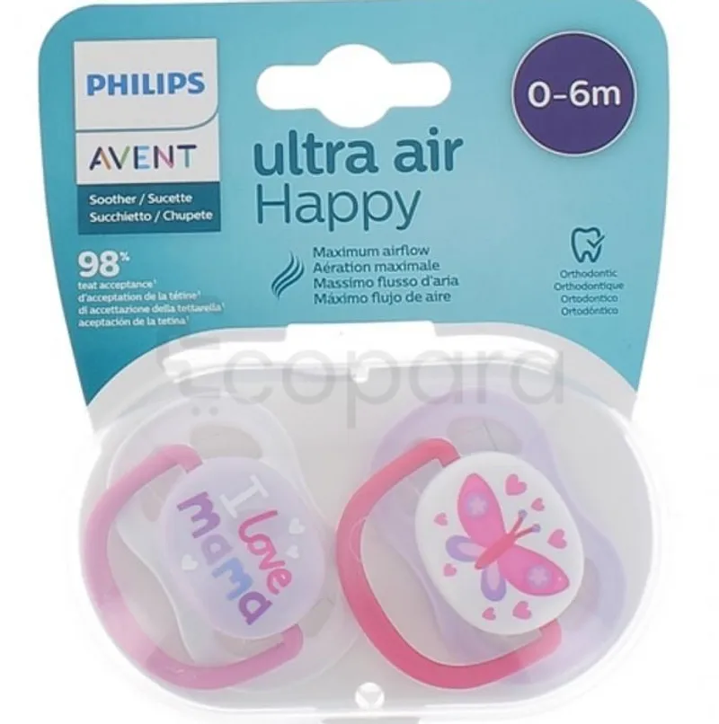 AVENT SUCETTE AIR COLL 0-6MOIS GIRL MAM/BFL REFERENCE SCF 080/02