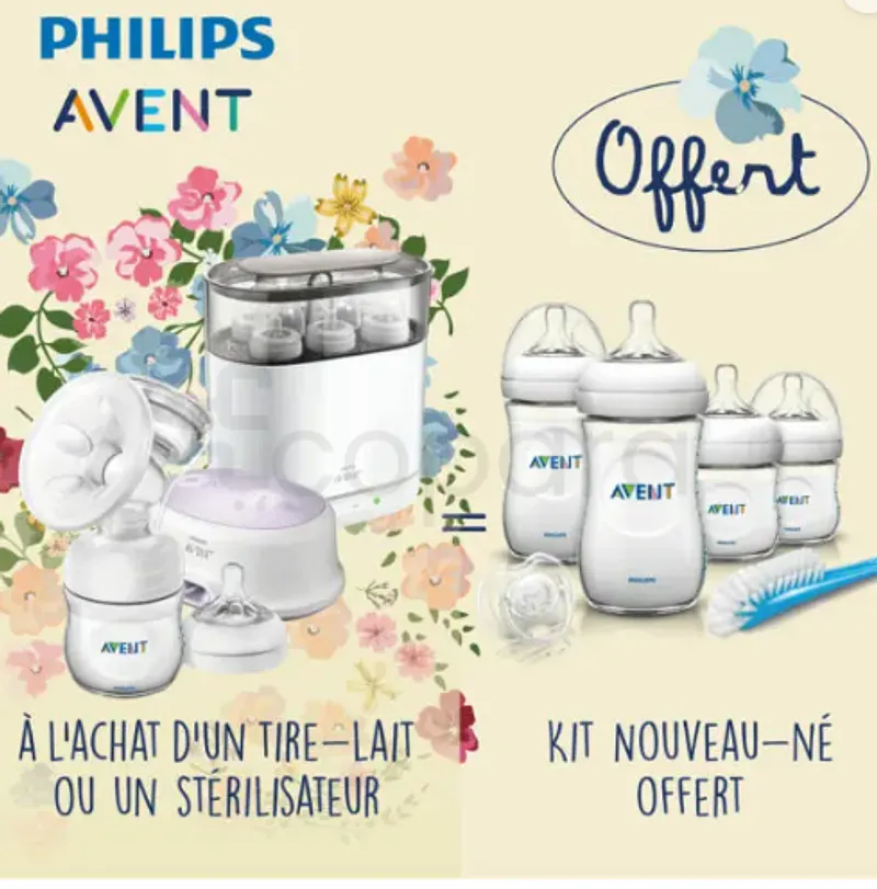 AVENT PACK TIRE LAIT ELECTRIQUE + NEWBORN STARTER SET NATURAL OFFERT