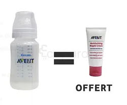 AVENT PACK BIBERON CLASSIQUE ANTI-COLIQUE 260ML + CREME MAMELONS 30ML