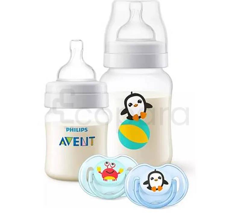 AVENT PACK BIBERON ANTI-COLIQUE 125ML + BIBERON 260ML + 2 SUCETTES REFERENCE SCD805/01