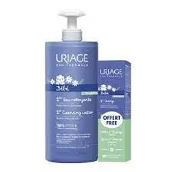 URIAGE BEBE 1ERE EAU NETTOYANT SANS RINCAGE BEBE 1L + CREME DE CHANGE 100ML