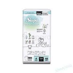 SLEEPY BIO NATURAL DIAPER DOUBLE JUMBO MAXI 7-14KG TAILLE 4 BOITE DE 48