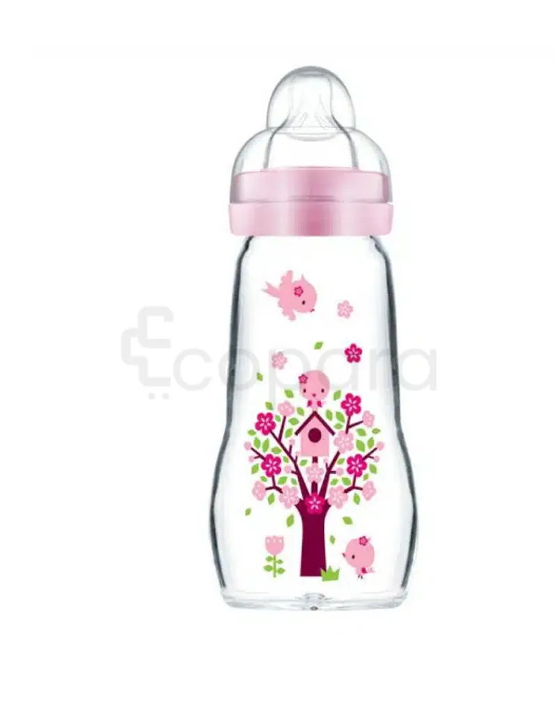 MAM BIBERON EN VERRE ROSE 260ML REFERENCE SH20032
