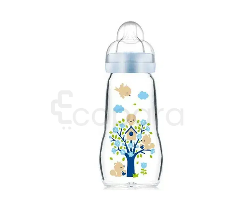 MAM BIBERON EN VERRE BLEU 260ML REFERENCE SH20032