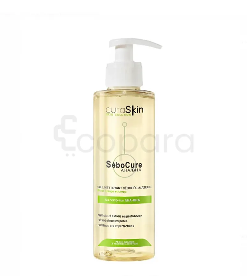 CURASKIN SEBOCURE GEL NETTOYANT PEAUX GRASSES 200ML