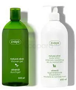 ZIAJA PACK LOTION HYDRATANT 400ML + GEL DE DOUCHE A L'HUILE D'OLIVE 500ML
