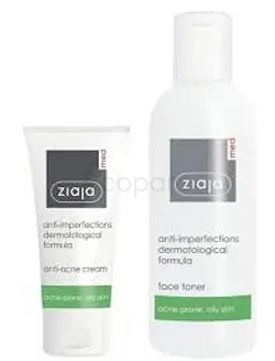 ZIAJA MED CREME ANTIBACTERIENNE ANTI-ACNE 50ML + TONER 200ML
