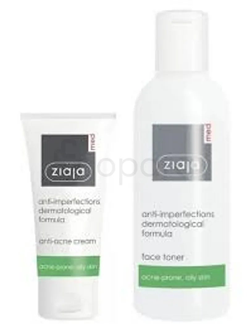 ZIAJA MED CREME ANTIBACTERIENNE ANTI-ACNE 50ML + TONER 200ML