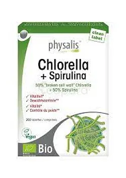 PHYSALIS CHLORELLA + SPIRULINA BOITE DE 200 COMPRIMES
